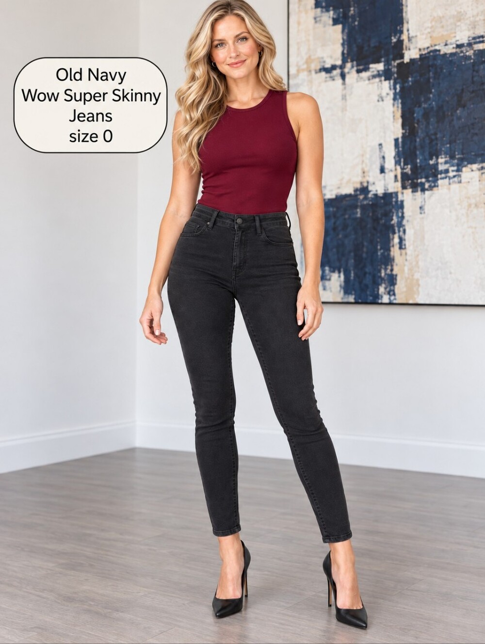 Old Navy Wow Super Skinny Black Jack Jeans size 0